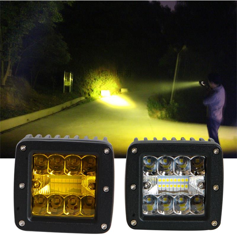 汽车LED射灯 越野车 内嵌式射灯 工程车勾机拖车刹车倒车灯辅助灯