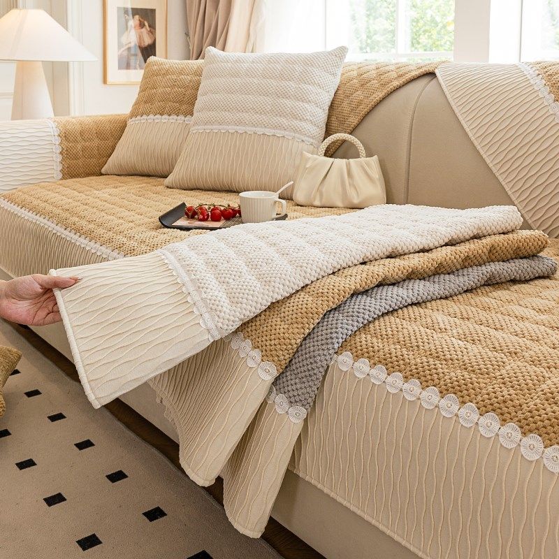 2024新款沙发垫轻法式秋冬季加厚保暖防滑坐垫奶油风沙发盖布套罩,居家布艺,沙发垫,淘宝优惠券,粉丝福利购,淘宝优惠卷