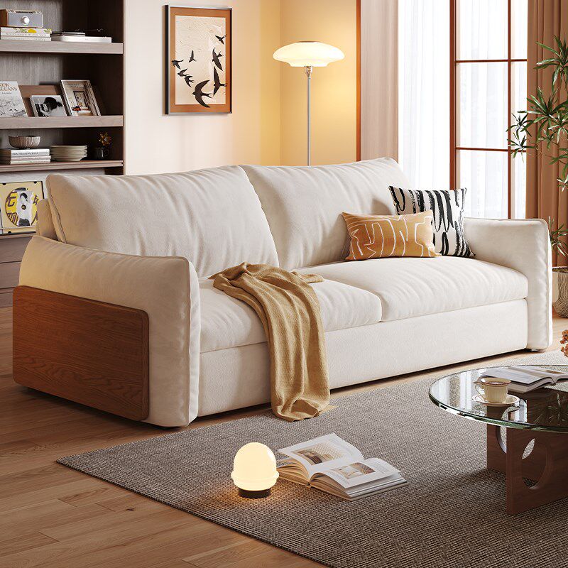 木宫匠家居司康沙发床实木可伸缩折叠小户型客厅一体两用2025新款