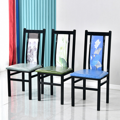 新中式酒店餐椅餐厅包间宴会铁艺中国风火锅店古典椅饭店靠背椅子