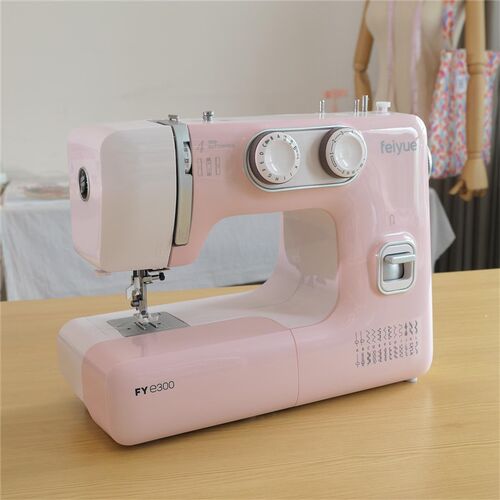 feiyue飞跃缝纫机家用小型电动台式缝衣车自动双针FYe300锁边吃厚