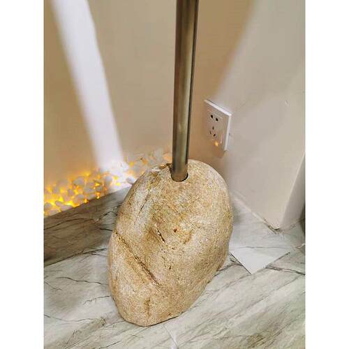 天然鹅卵石衣架基础底盘石支架石头鹅卵石服装店展示装饰套