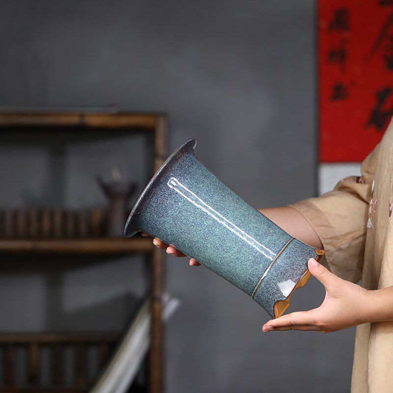 清香阁紫砂 慕古玉带兰花盆 客厅古典春兰寒兰桌面绿植手工花器