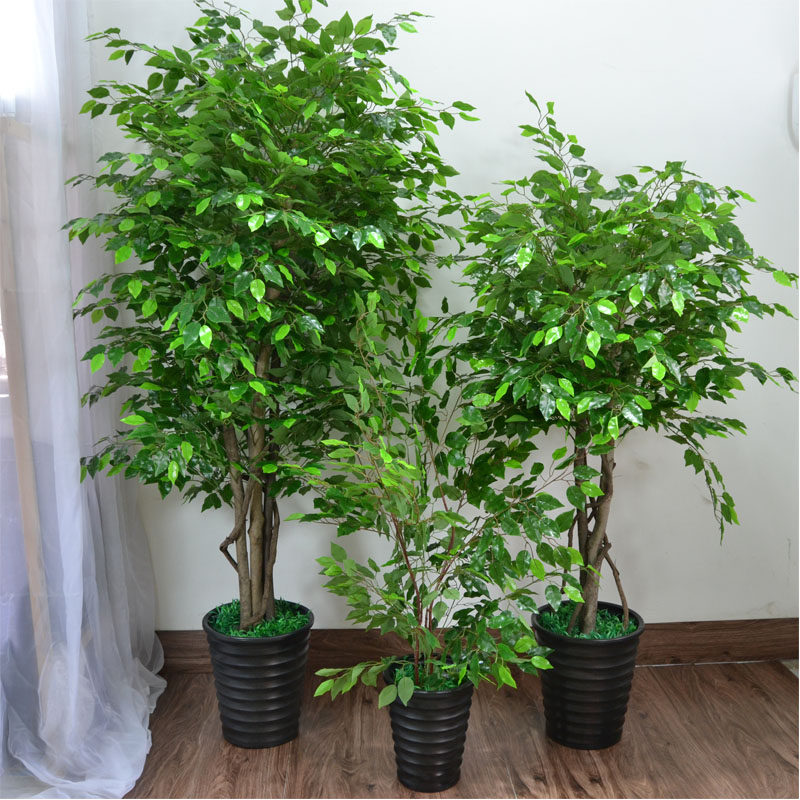 仿真绿植假榕树大型仿真榕树酒店客厅落地花艺布景装饰木树干定做