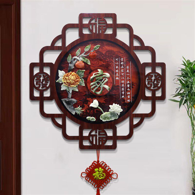 立体浮雕过道玄关走廊挂画沙发背景墙装饰壁画中式茶室卧室挂画