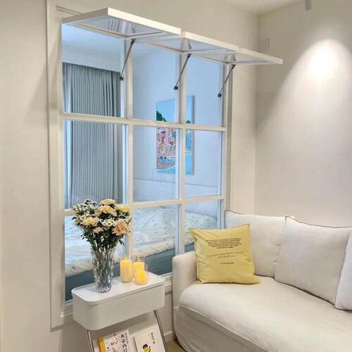 上海定制室内法式复古上翻窗书房客厅隔间窗户厨房阳台上开窗