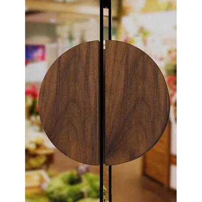 半圆形玻璃门把手实木门把手实木Normcore酒店门面扶手定制新中国