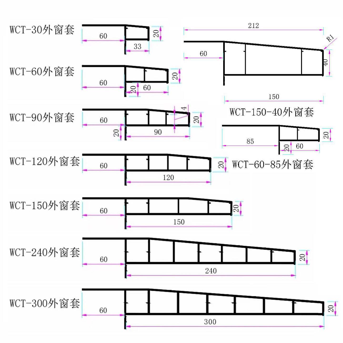 铝合金外窗套铝合金室外飘窗外墙包边窗框窗户包边框窗台一体成型
