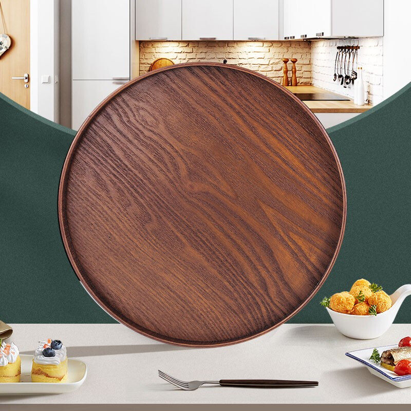 唐宗筷高端精致茶盘家用2023新款实木托盘多用盘早餐盘圆形盘子,餐饮具,餐用托盘,淘宝优惠券,粉丝福利购,淘宝优惠卷