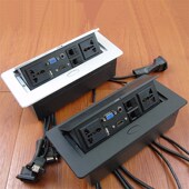 会议桌面信息盒 多媒体桌面插座 台面插座盒 多功能 高清HDMI地插