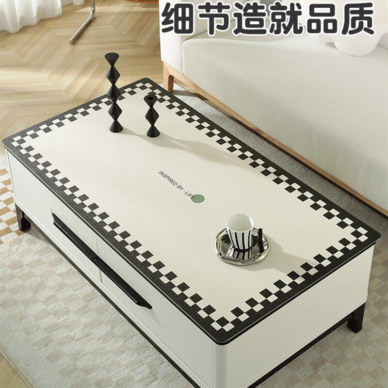 侘寂风电视柜桌布边柜垫pvc皮革防油防水茶几垫桌垫台面保护垫