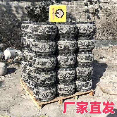 柱墩石天然青石石雕仿古石墩子底座包柱石柱基石柱脚石中式柱顶石