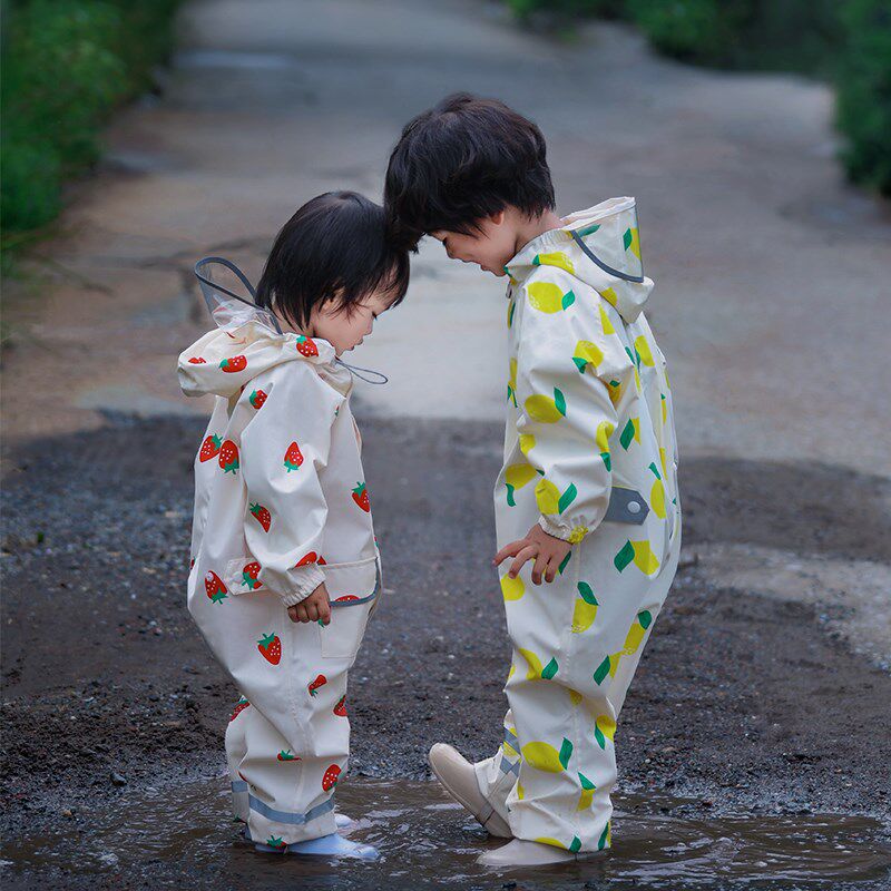 儿童连体雨衣雨裤套装男女童防雨防水服全身小童宝宝2024新款雨披
