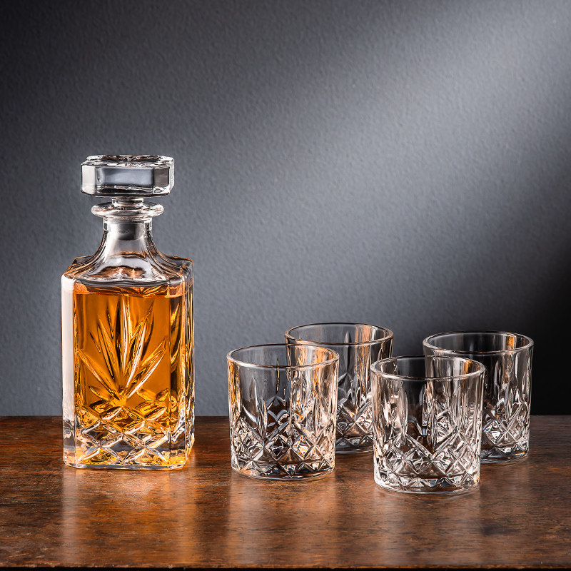 高级感威士忌酒杯套装家用水晶玻璃洋酒杯创意酒樽酒壶啤酒杯酒吧