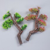 饰品 摆件海鲜姿造刺身装 刺身摆盘装 饰松树干树枝花草酒店菜品盘式