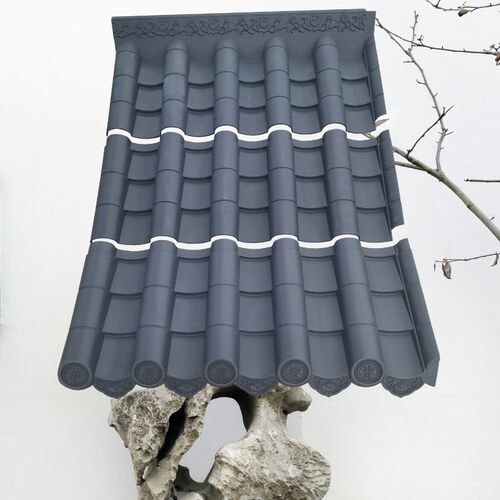 屋顶防水瓦仿古瓦树脂瓦门头门楼屋檐瓦拼件接塑料瓦别墅装饰瓦片