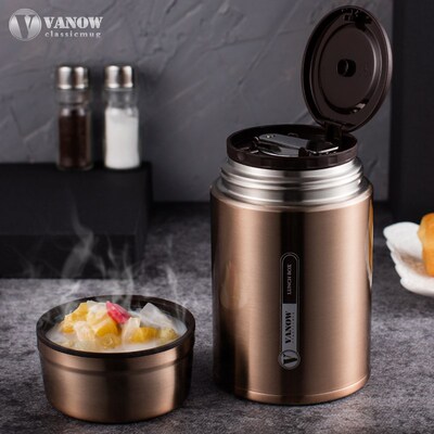 Vanow316不锈钢内胆焖烧杯闷烧杯超长保温饭盒焖烧壶保温桶焖粥罐