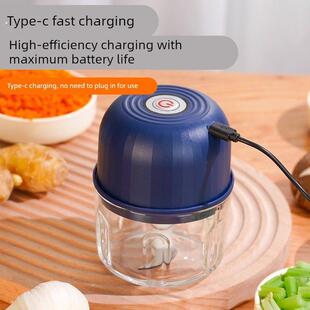 蒜泥神器电动捣蒜器家用小型打蒜沙姜末搅碎无线便携绞肉机料理机