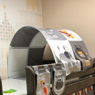 床上帐篷半高床布篷儿童保护床蓬拱门隧道游戏屋纯棉童品布艺遮光