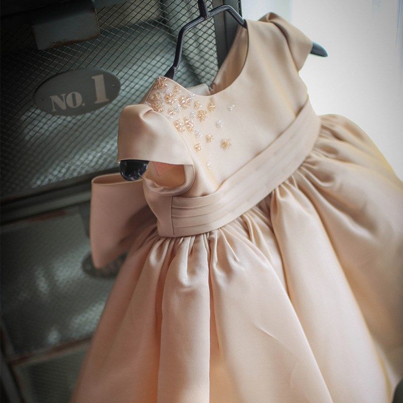 宝宝周岁礼服花童公主裙生日洋气小主持人女童钢琴比赛演出服高贵