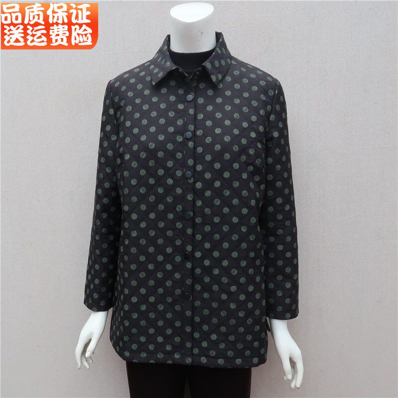 2024新款妈妈春秋装外套中老年女装薄款波点上衣中年时尚短款风衣