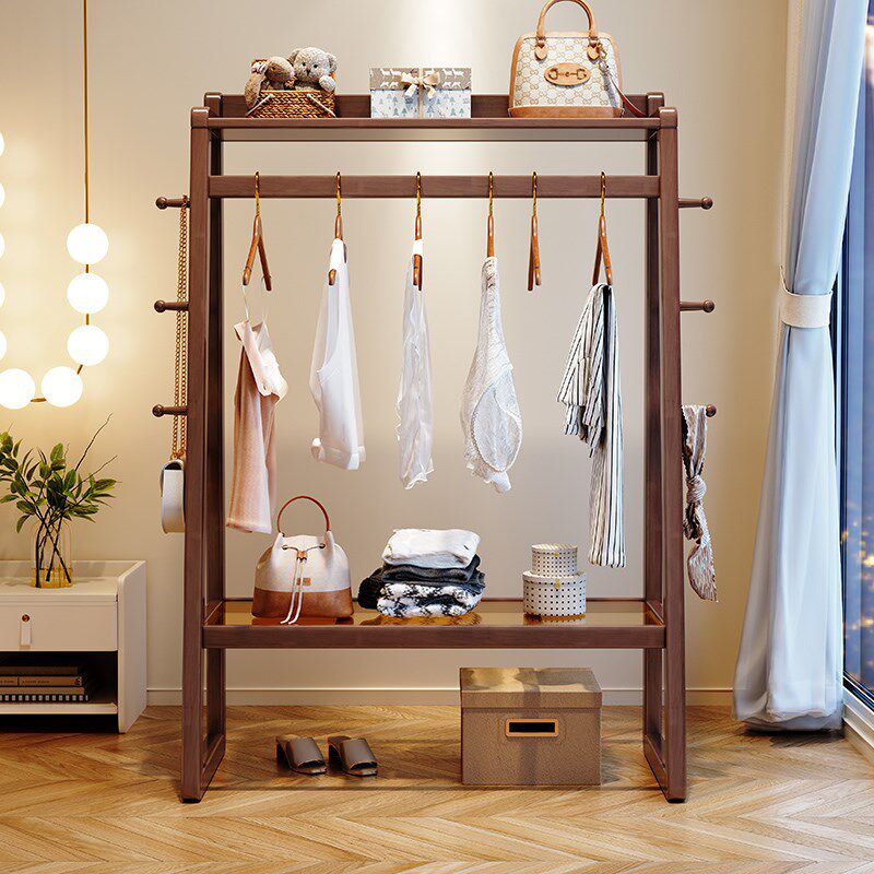 落地卧室实木挂衣架家用置物多层简约创意新款衣帽架小户型衣架子