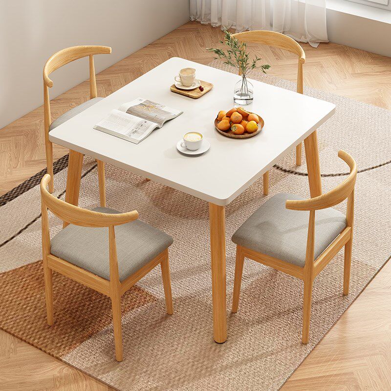 餐桌出租房用饭桌正方形家用方桌商用木桌小户型桌椅组合桌面家居