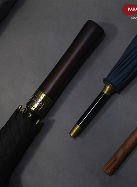 132CM超大英伦复古绅士长柄雨伞帅气男学生自动双人直柄防暴雨伞