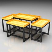 商场高低桌展示台超市台中岛堆头架台地摊水果店摆台