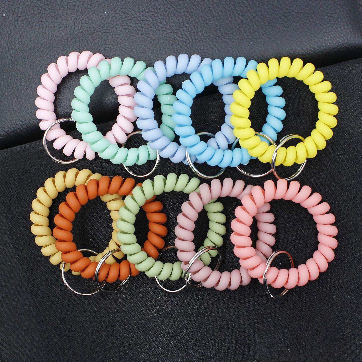 弹簧圈哑光塑胶绳浴室更衣柜电话线钥匙扣挂牌手环发圈防丢钥匙扣,节庆用品/礼品,钥匙扣,淘宝优惠券,粉丝福利购,淘宝优惠卷