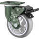 卓烨脚轮6寸静音TPR刹车万向轮工业防缠绕防绕线纱厂灰色静音脚轮