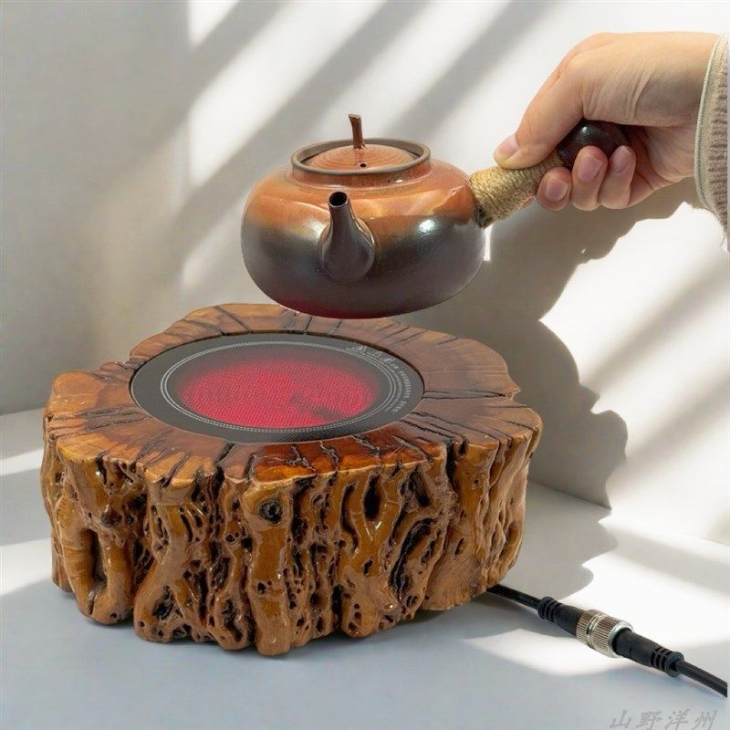 枣木茶炉中式复古电陶炉煮茶器围炉罐罐烧茶炉新款家用创意电炉,餐饮具,煮茶炉,淘宝优惠券,粉丝福利购,淘宝优惠卷