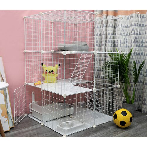 猫笼猫咪别墅家用猫窝猫舍自由组装笼子兔笼三层超大空间猫笼