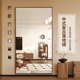 中古风铝框穿衣镜家用壁挂墙门后全身镜子贴墙大试衣镜落地镜