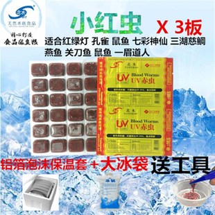 冰冻冷冻红虫血虫赤虫鱼食赤虫牛心汉堡水蚤糠虾洄水丰年虾小鳞虾