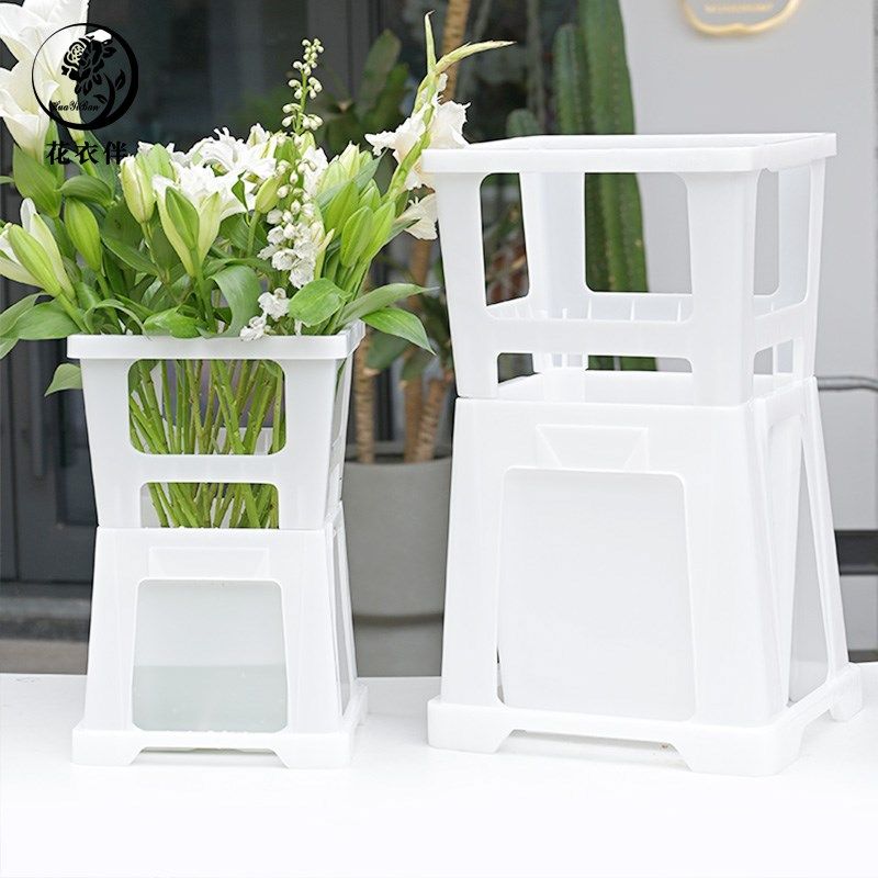 拍市花桶花店醒花桶插花养花桶塑料花桶法式摆摊花店专用储水桶,家居饰品,花桶,淘宝优惠券,粉丝福利购,淘宝优惠卷