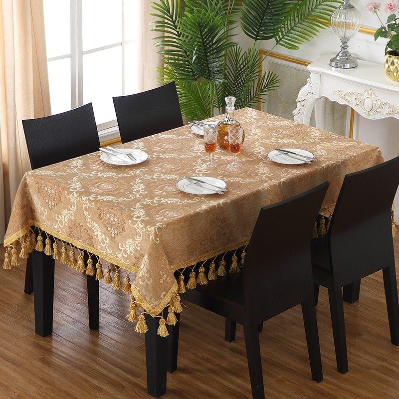 欧式家用餐桌布客厅长方形西餐桌布高端奢华正方形垫布西餐厅桌垫