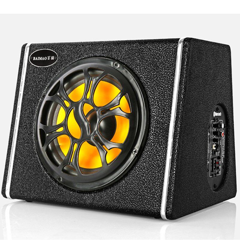 梯形12V24V改装车载货车音响插卡无线蓝牙音箱220V家用汽车低音炮