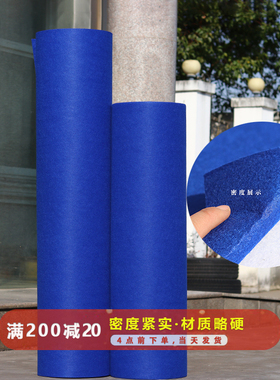 蓝色地毯 婚礼布置t台 舞台 庆典开业装扮白橙色 一次性地毯 婚庆