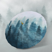 雪堡24骨雨伞油纸伞大号抗风长柄直杆伞古风女晴雨两用太阳伞结实