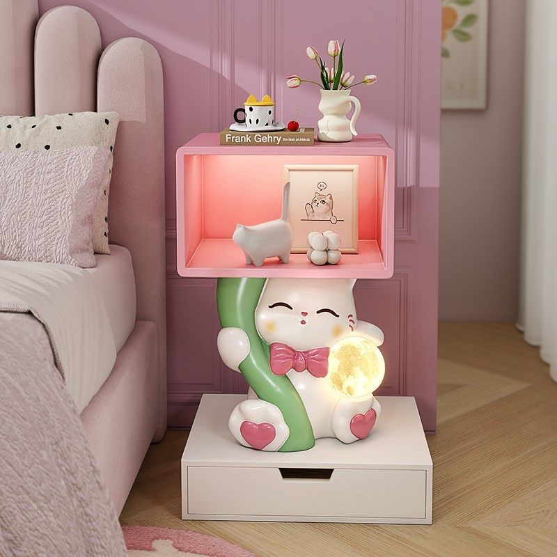猫咪床头柜替代品可爱卡通创意卧室置物桌架小型奶油风儿童房女孩,住宅家具,床头柜,淘宝优惠券,粉丝福利购,淘宝优惠卷