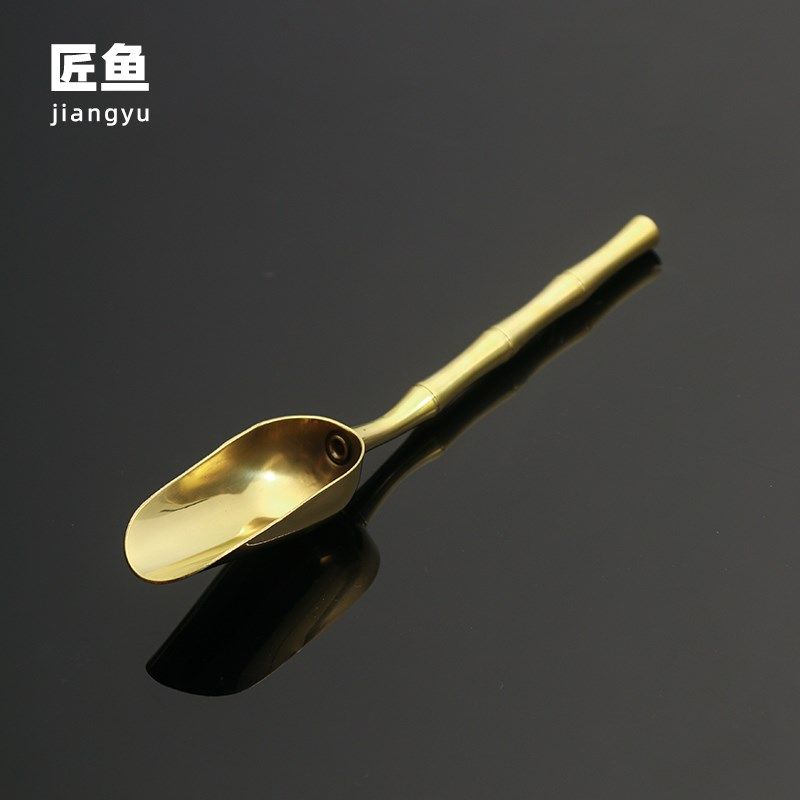 匠鱼铜茶勺茶铲茶叶勺子取茶叶匙家用功夫茶匙茶道六君子茶具配件,餐饮具,茶匙,淘宝优惠券,粉丝福利购,淘宝优惠卷