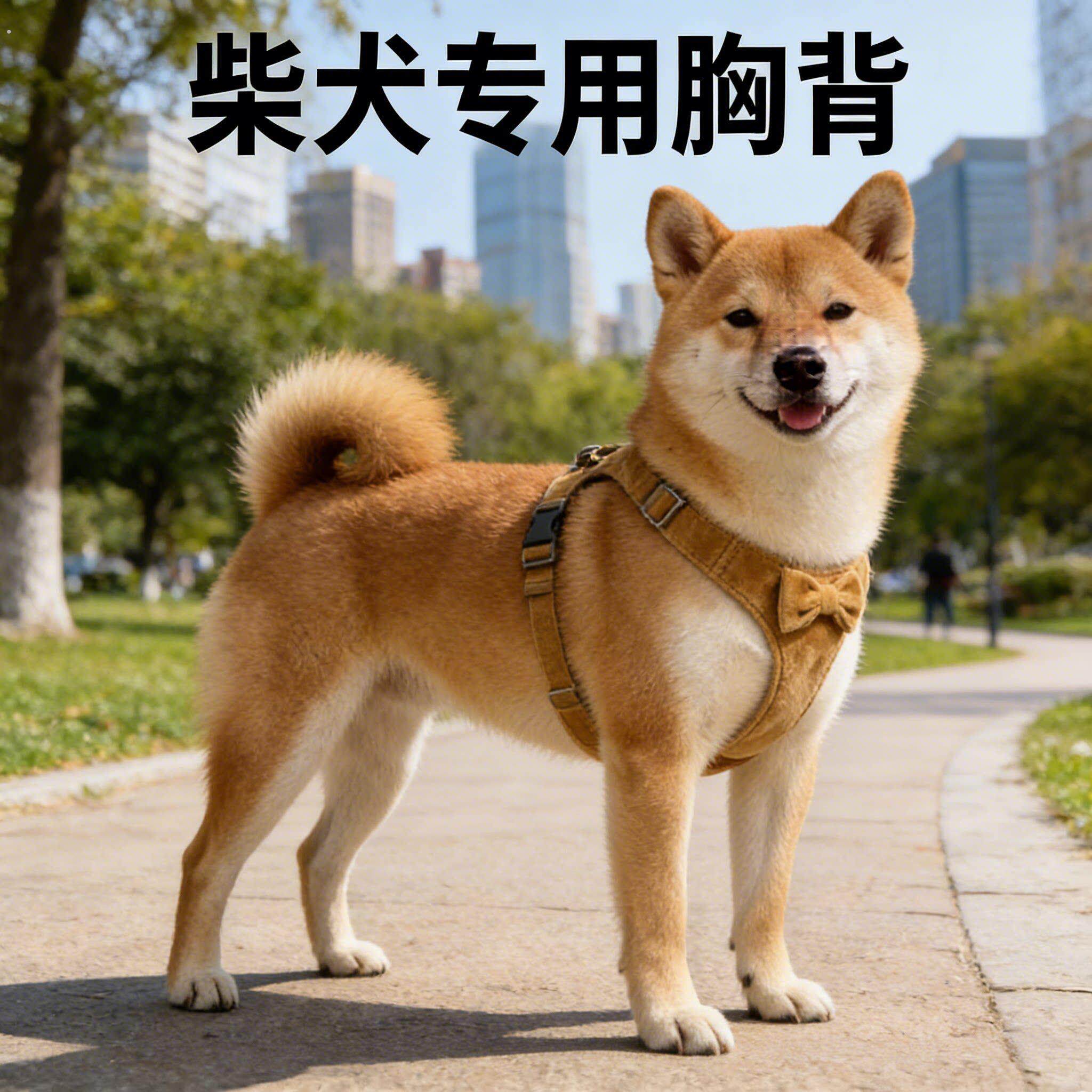 柴犬专用背心式胸背带中型犬幼犬防咬牵引绳小狗遛狗绳宠物胸背