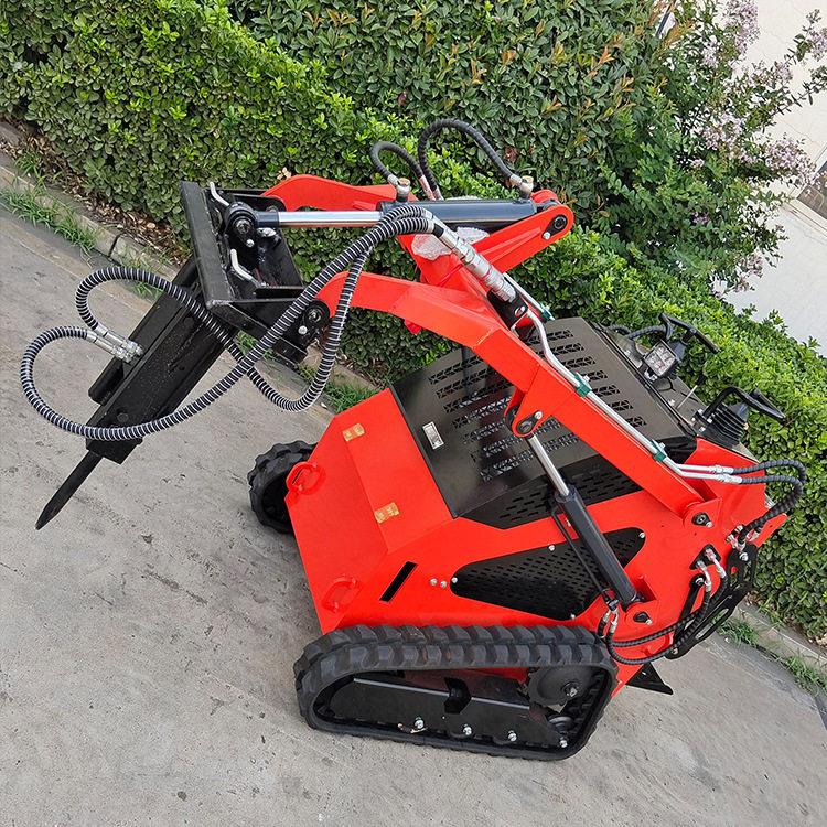 微型滑移装载机马达多功能辅具履带式轮式四驱农用工程滑移小铲车