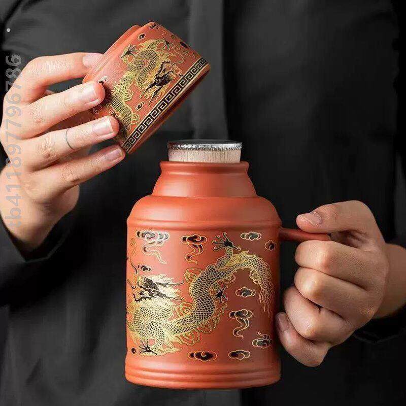 陶瓷壶原矿紫砂小暖壶马克杯水杯户外大容量泡茶焖茶杯家用泡