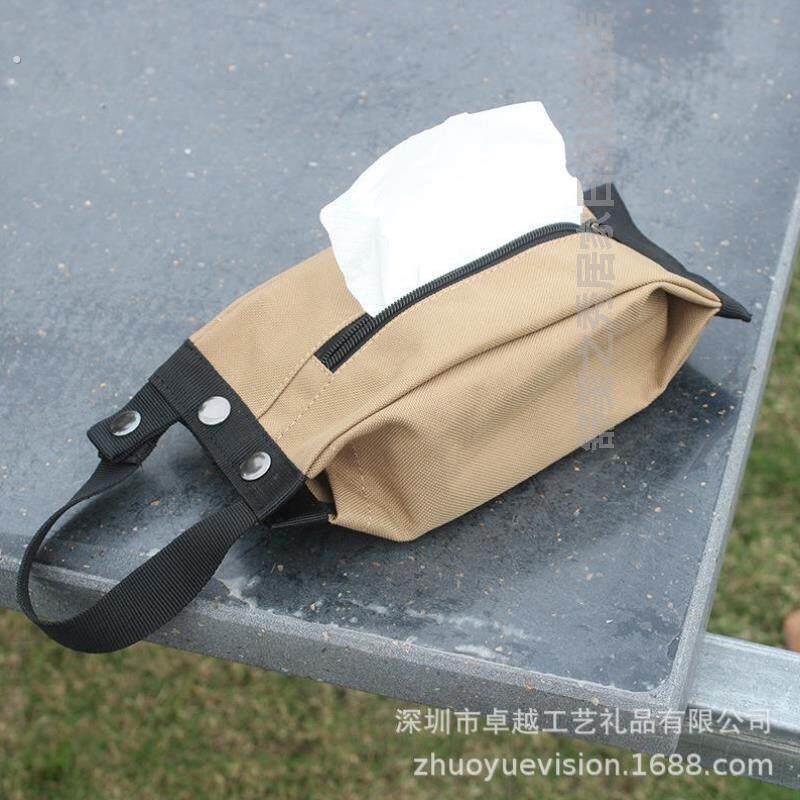 悬挂纸巾盒户外露营帆布客制纸巾袋可悬挂牛津布抽取式纸巾盒防水