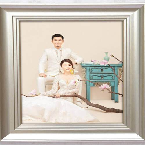 阳科婚纱照相框墙挂16 24 36 40寸照相馆婚纱照放大相框相框定制