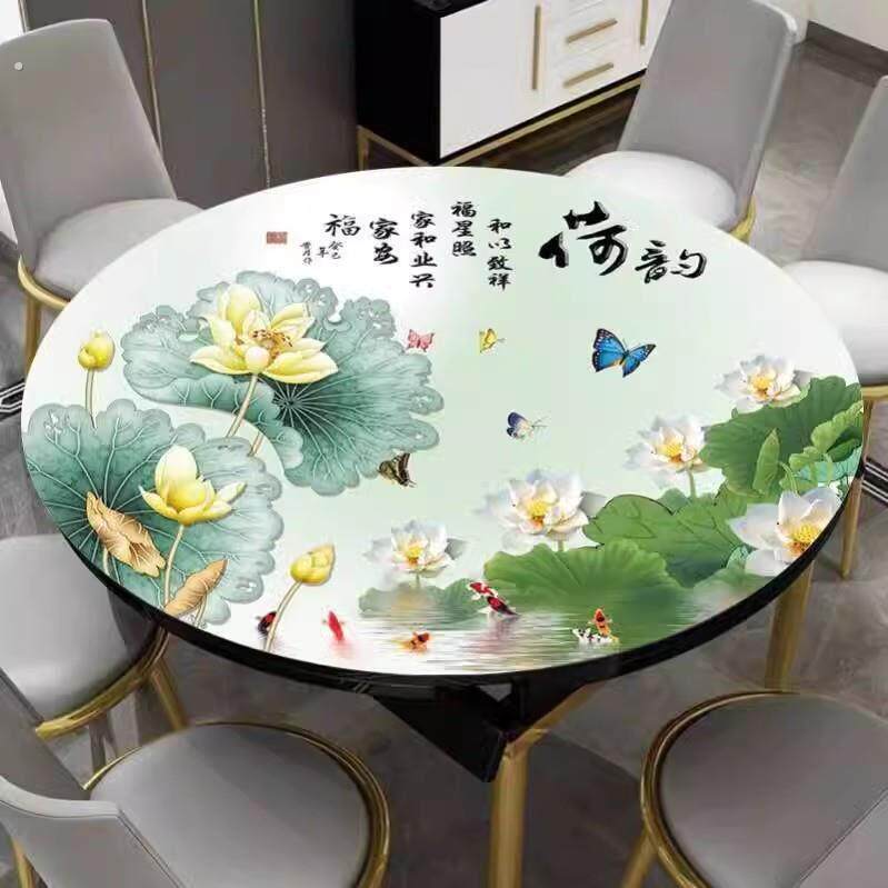 厂家圆桌桌布防水防油防烫家用餐厅圆垫小圆不透明软玻璃多用款自
