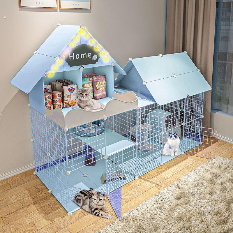 猫笼猫别墅室内舍三层猫猫咪笼子家用小型可放猫砂盆屋厂家
