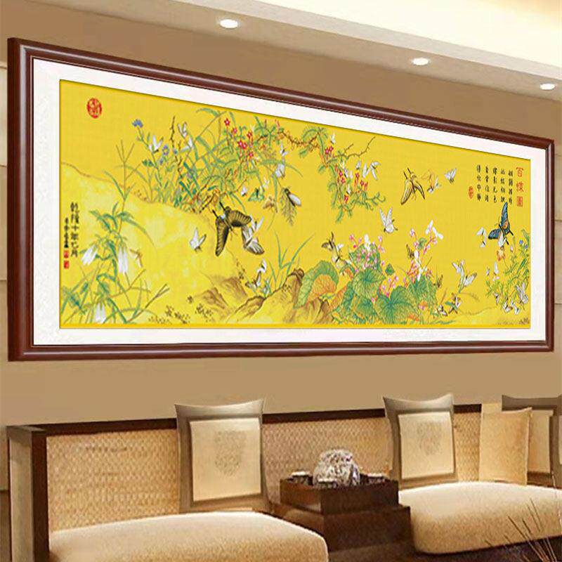 KS十字绣百蝶图客厅大幅2026新款线绣大气现代风景名画57色自己绣